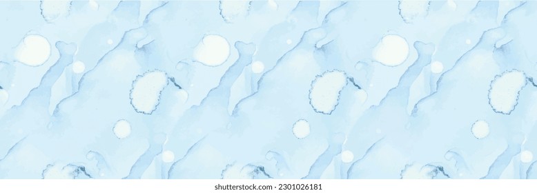 Foil Vector Ink Marble. Blue Marble Watercolor. White Watercolor Marble. Shiny Alcohol Ink Repeat. Gold Art Paint. Foil Abstract Background. Light Elegant Watercolor. Luxury Seamless Ink Painting
