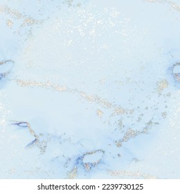 Foil Vector Ink Marble. Shiny Watercolor Glitter. Gold Ink Paint. Gold Oriental Background. Golden Alcohol Ink Marble. Blue Marble Watercolor. Light Seamless Background. Modern Abstract Art Painting