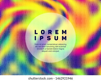 Foil voucher geometric holographic vector background. Fluid shimmer overlay elements. Blinking abstract geometric template for voucher design.