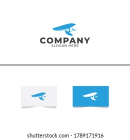 Foiling Surfboard Logo Design Template
