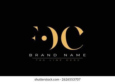 FOK abstract letter logo design. This logo is designed by three abstract letters.