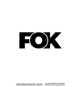 FOK letter monogram typography logo vector