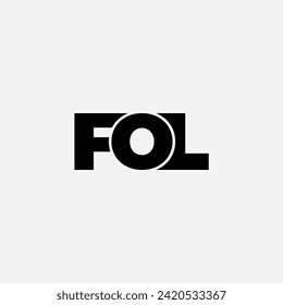 FOL letter monogram typography logo vector