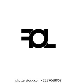 fol lettering initial monogram logo design