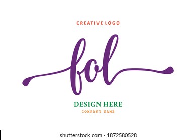 FOL lettering logo is simple, easy to understand and authoritative