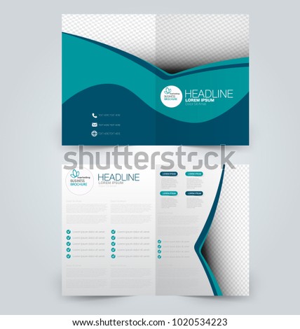 fold brochure template flyer background design stock vector royalty