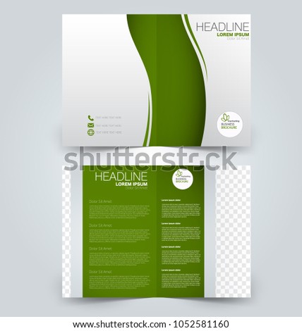 fold brochure template flyer background design stock vector royalty pamphlet template
