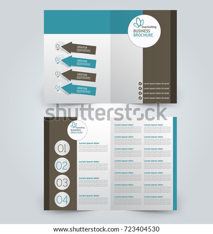 fold brochure template flyer background design stock vector royalty