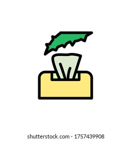 Fold napkin aloe vera icon. Simple color with outline vector elements of healing plant icons for ui and ux, website or mobile application