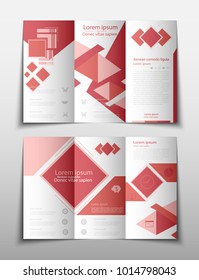 fold set technology annual report brochure flyer design template vector, Leaflet cover presentation abstract geometric background, layout in A4 size