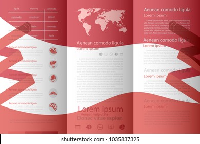 fold set technology annual report brochure flyer design template vector, Leaflet cover presentation abstract geometric background, layout in A4 size
