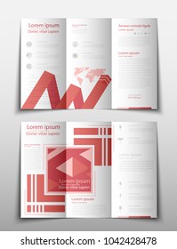 fold set technology annual report brochure flyer design template vector, Leaflet cover presentation abstract geometric background, layout in A4 size