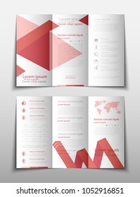 fold set technology annual report brochure flyer design template vector, Leaflet cover presentation abstract geometric background, layout in A4 size