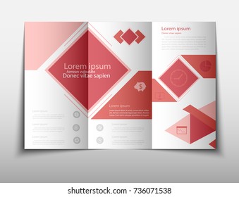 fold set technology annual report brochure flyer design template vector, Leaflet cover presentation abstract geometric background, layout in A4 size