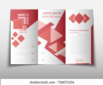 fold set technology annual report brochure flyer design template vector, Leaflet cover presentation abstract geometric background, layout in A4 size