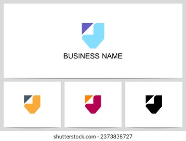 
Fold Sheet Paper Letter Alphabet Logotype V