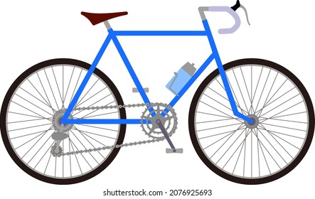 Foldable bicycle Road bike illustration