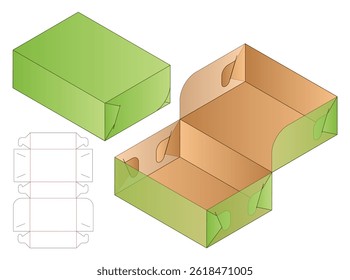 Foldable Box Packaging Template Vector Illustration