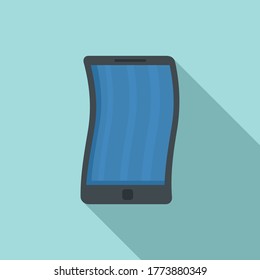 Foldable cellphone icon. Flat illustration of foldable cellphone vector icon for web design