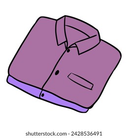 foldable clothes illustration colored hand drawn vector	