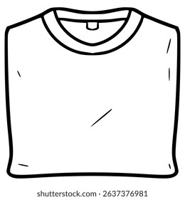foldable clothes illustration hand drawn outline vector