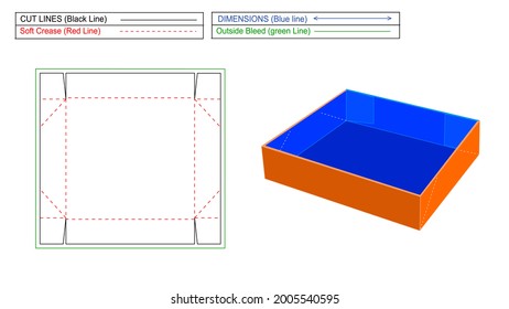 Foldable and Collepssobl Resizable and Editable Corrugated Cardboard box and Shipping corrugated Cartoon box, 3D render and Dieline tamplate