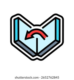 foldable color icon vector. foldable sign. isolated symbol illustration