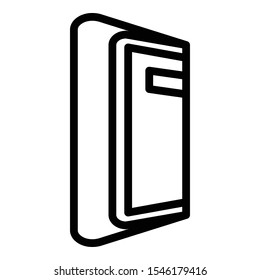 Foldable device icon. Outline foldable device vector icon for web design isolated on white background