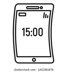 Foldable device icon. Outline foldable device vector icon for web design isolated on white background