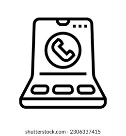 foldable electronics future technology line icon vector. foldable electronics future technology sign. isolated contour symbol black illustration