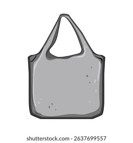 foldable fabric grocery bag cartoon. biodegradable lightweight, compact stylish, convenient versatile foldable fabric grocery bag sign. isolated symbol vector illustration
