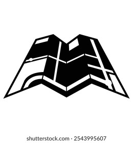 foldable map or navigation icon