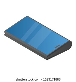 Foldable modern smartphone icon. Isometric of foldable modern smartphone vector icon for web design isolated on white background