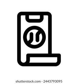 foldable phone icon. vector line icon for your website, mobile, presentation, and logo design.