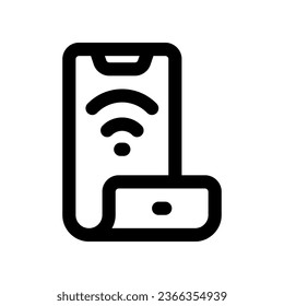 icono de línea de teléfono plegable. icono vector para tu sitio web, móvil, presentación y diseño de logotipo.
