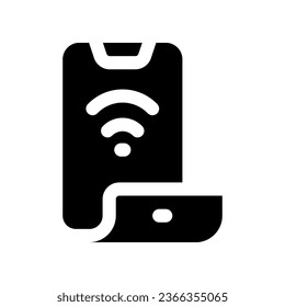 foldable phone solid icon. vector icon for your website, mobile, presentation, and logo design.