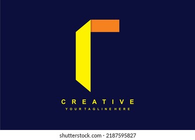 foldable R logo design. origami R logo. R logo design with elegant and unique style. suitable for business, company, marketing, etc
