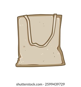 foldable reusable grocery bag cartoon. compact convenient, organic biodegradable, recyclable nonwoven foldable reusable grocery bag sign. isolated symbol vector illustration