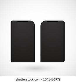 Foldable screen smart phone, vector, illustration, eps file