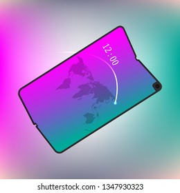 Foldable screen smartphone. New concept. vector design illustration