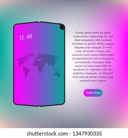 Foldable screen smartphone. New concept. vector design illustration