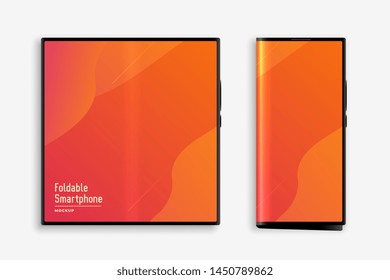 foldable smartphone concept mockup design