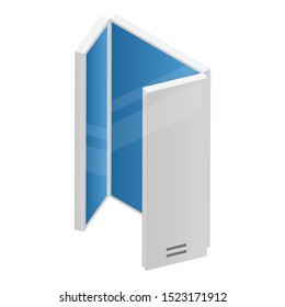 Foldable smartphone icon. Isometric of foldable smartphone vector icon for web design isolated on white background