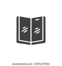 Foldable smartphone vector icon. filled flat sign for mobile concept and web design. Foldable Phone glyph icon. Symbol, logo illustration. Vector graphics