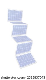 Paneles solares plegables. ilustración vectorial