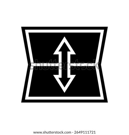 foldable storage glyph icon vector. foldable storage sign. isolated symbol illustration