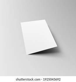 Folded A5 Or A4 Brochure Mock-up Template For Presentation. EPS10 Vector