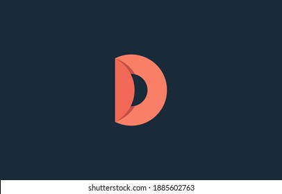 folded alphabet letters OD, DO logo design