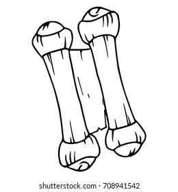 A folded ancient scroll. Closed old parchment. Vector illustration.