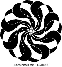 Folded black ribbon